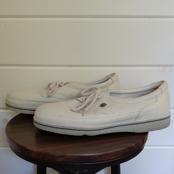 Hush Puppies Cream Boat Shoes - Picture 3 of 7